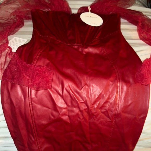 Red Mini Dress - Picture 3 of 8